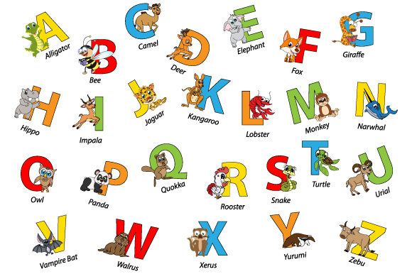 Download Uppercase with Cute Animal Character - Uppercase Collection