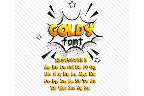Download Yellow Lowercase Uppercase Comic Font - Uppercase Collection