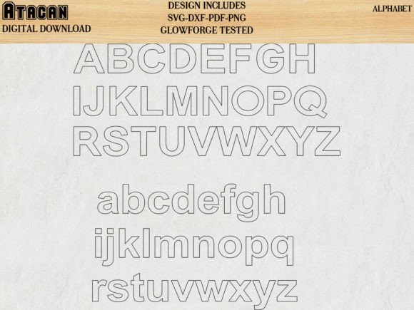 Download Laser Uppercase and Lowercase Letters - Uppercase Collection